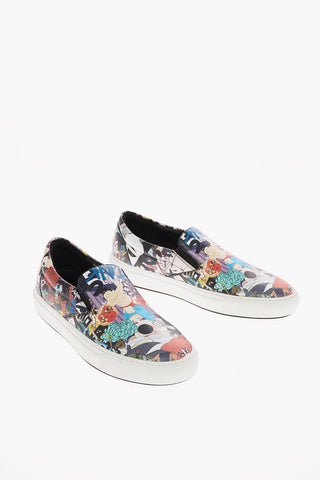Manga-Print Leather POP TUX Slip on sneakers