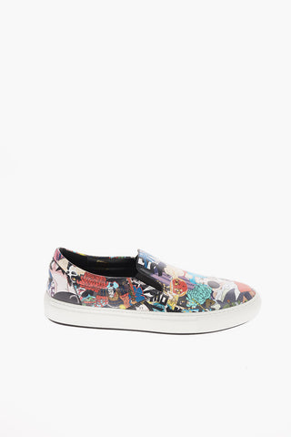 Manga-Print Leather POP TUX Slip on sneakers