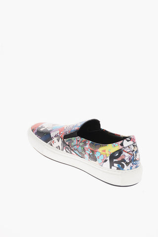Manga-Print Leather POP TUX Slip on sneakers