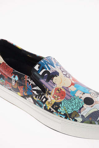 Manga-Print Leather POP TUX Slip on sneakers