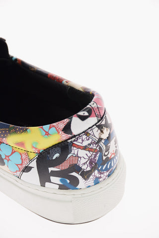 Manga-Print Leather POP TUX Slip on sneakers