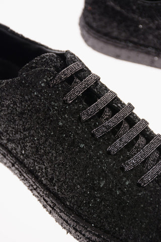 Glitter Sneakers with Leather Details