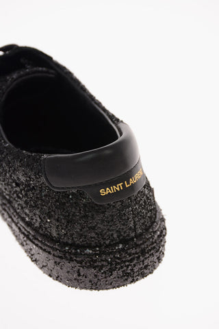 Glitter Sneakers with Leather Details