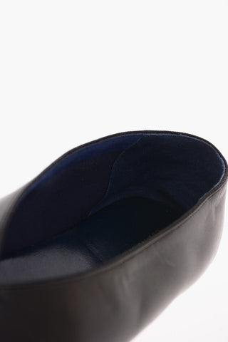 leather STITCH BABOUCHE Point Toe Ballet flats