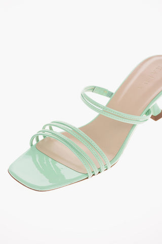 8cm leather SIMON MINI Spool Heel Mules