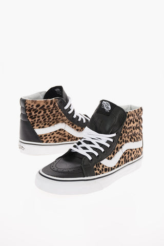 leather SK8-HI REISSUE High-top Sneakers with Ponyskin Details