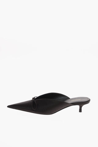 5cm satin Point Toe Mules