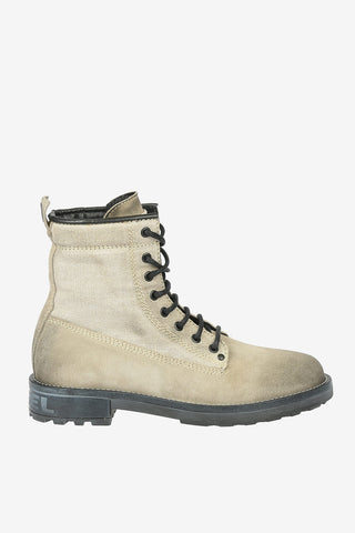 Suede Leather and Fabric D-THROUPER Ankle Boots