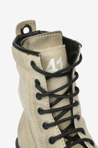 Suede Leather and Fabric D-THROUPER Ankle Boots