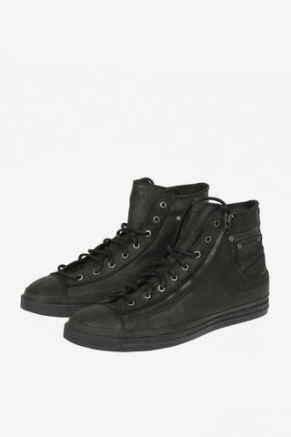 Leather and Fabric EXPO-ZIP Sneaker with Zip