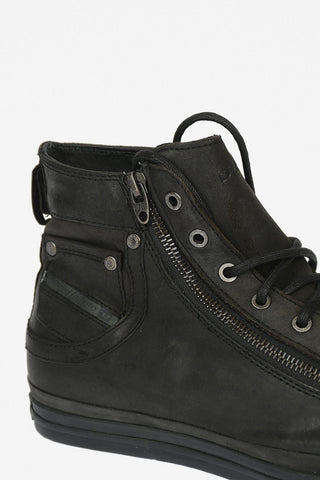 Leather and Fabric EXPO-ZIP Sneaker with Zip