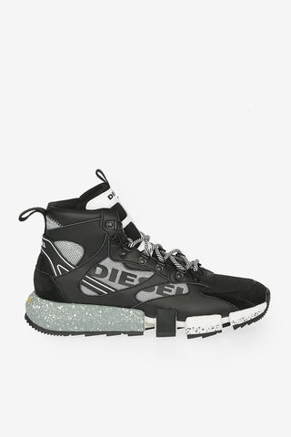 Faux Leather and Fabric Printed S-PADOLA Sneaker