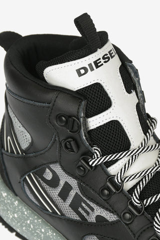 Faux Leather and Fabric Printed S-PADOLA Sneaker