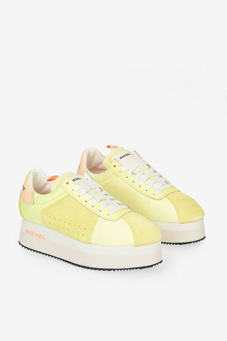 4cm Suede Leather and Fabric S-PYAVE Sneaker with Wedge