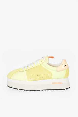 4cm Suede Leather and Fabric S-PYAVE Sneaker with Wedge