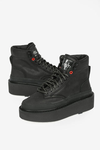 5cm Leather H-SCIROCCO Sneaker with Platform