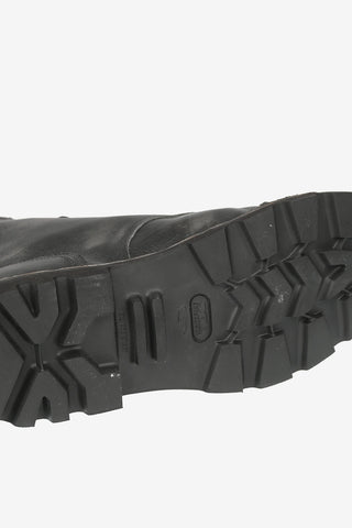 Vintage Effect Leather STEEL combat boots