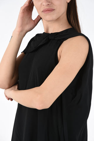 Blend Silk Draped Dress 