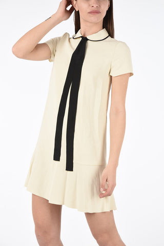 Short Sleeve Mini Dress with Bow 
