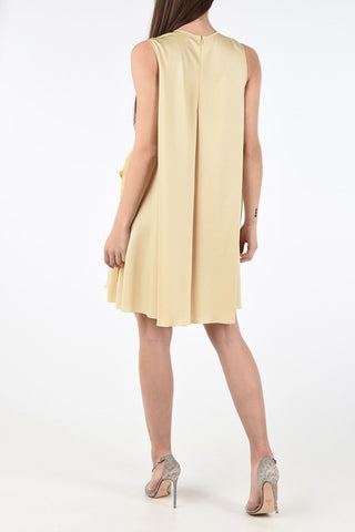 Shift Dress with Waist Drawstring 