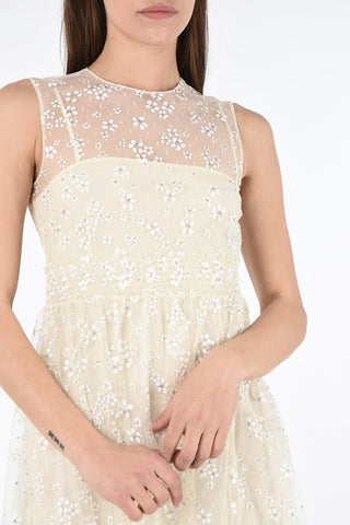 Mini Dress in Tulle Floreale con Sottoveste 