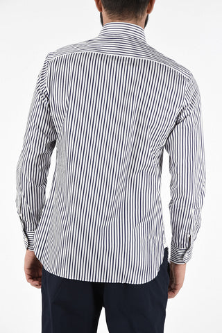 EZ TAILORING Camicia Collo Francese Pencil Stripe in Cotone