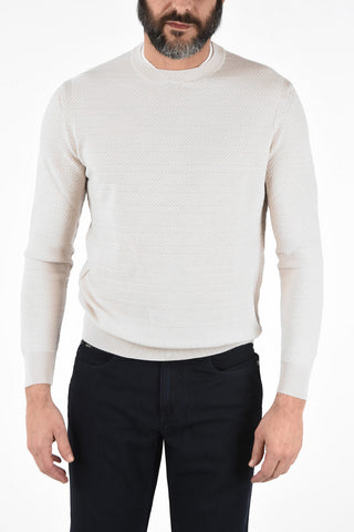 EZ LUXURY bouclé crew-neck sweater
