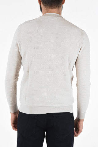 EZ LUXURY bouclé crew-neck sweater