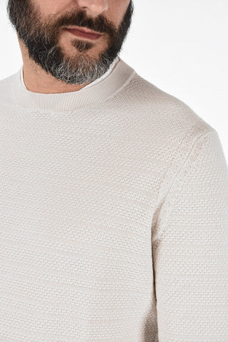 EZ LUXURY bouclé crew-neck sweater