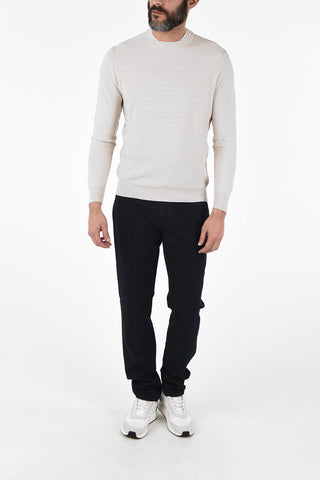 EZ LUXURY bouclé crew-neck sweater
