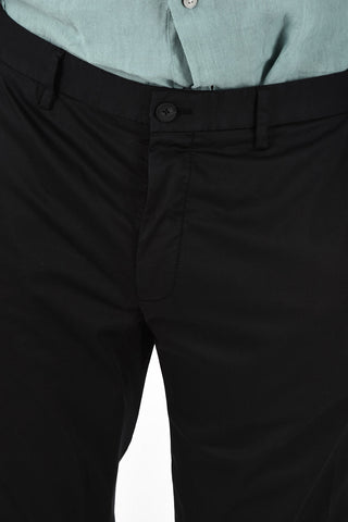ZZEGNA Stretch Cotton Pants with Belt Loops