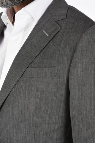 ZZEGNA Lined Twill Suit with Flap Pockets