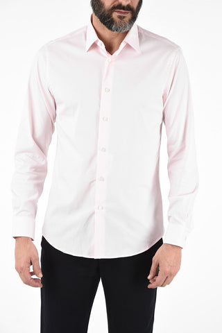 ZZEGNA Camicia Collo Francese in Cotone Stretch