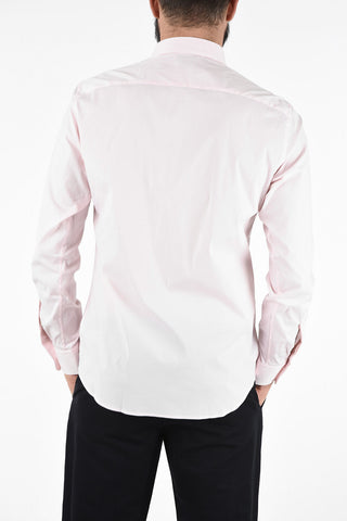 ZZEGNA Camicia Collo Francese in Cotone Stretch
