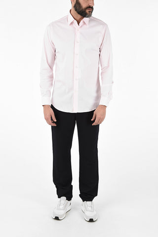 ZZEGNA Camicia Collo Francese in Cotone Stretch