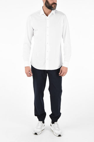 ZZEGNA Camicia Collo Francese in Cotone 