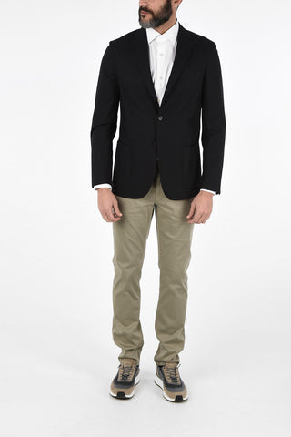 ZZEGNA Blazer Sfoderato con Tasche a Toppa