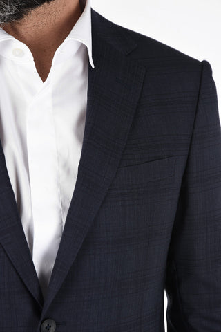 ZZEGNA Checked Suit with Flap Pockets