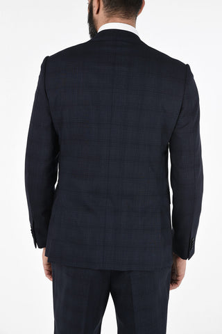 ZZEGNA Checked Suit with Flap Pockets