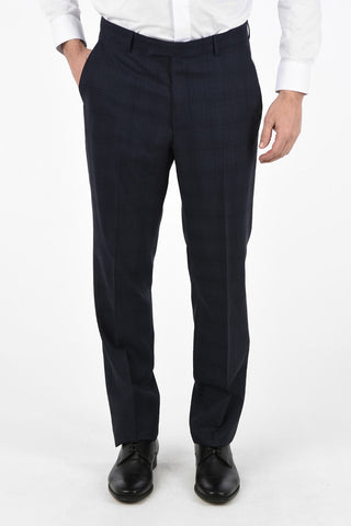 ZZEGNA Checked Suit with Flap Pockets