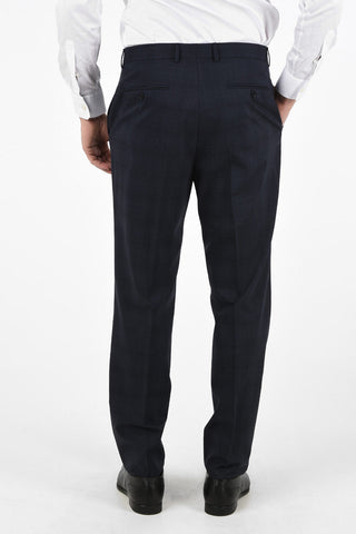 ZZEGNA Checked Suit with Flap Pockets