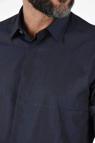 EZ TAILORING Hidden Closure Glazed Shirt
