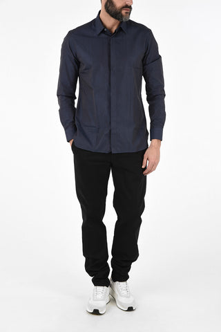 EZ TAILORING Hidden Closure Glazed Shirt
