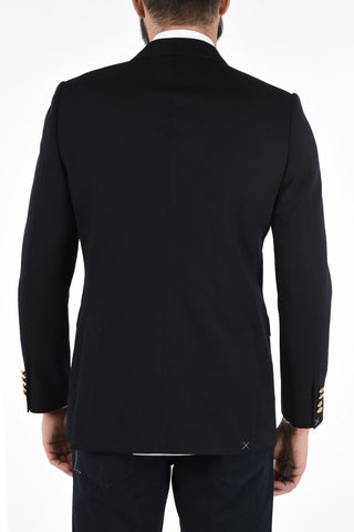 peak lapel double-breasted blazer
