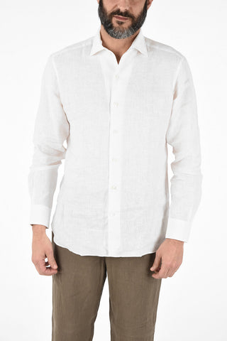 EZ LUXURY Linen Spread Collar Shirt