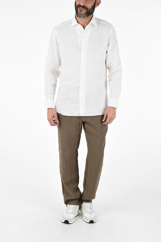 EZ LUXURY Linen Spread Collar Shirt