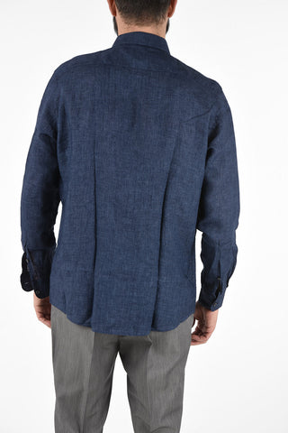 EZ LUXURY Camicia Collo Francese a Maniche Lunghe 