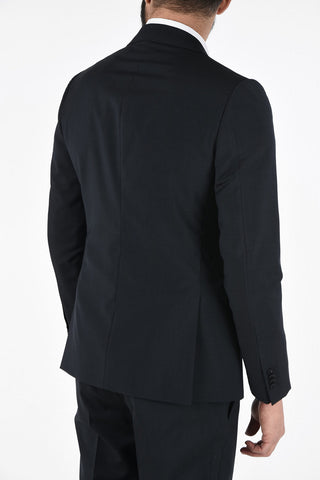 ZZEGNA Two Button Suit with Double Back Slits 