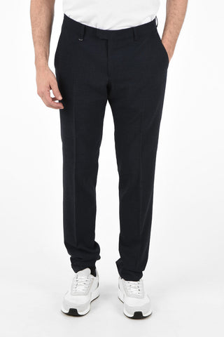 ZZEGNA Checked Narrow Fit Pants