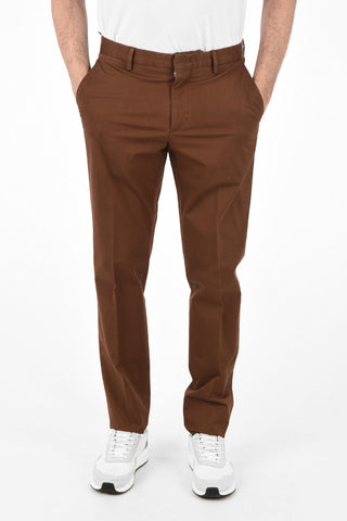 EZ LUXURY Stretch Cotton Regular Fit Pants with Hidden Closure
